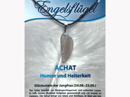 Achat für Sternzeichen Jungfrau - Engelsflügel aus Edelstein