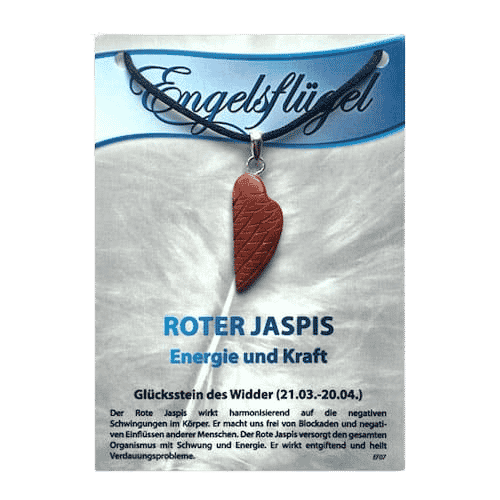 Jaspis rot für Sternzeichen Widder - Engelsflügel aus Edelstein