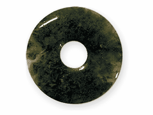 Donut aus Moosachat für Sternzeichen Steinbock - Edelsteinanhänger