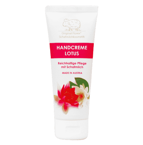 Handcreme mit bio Schafmilch und Lotus