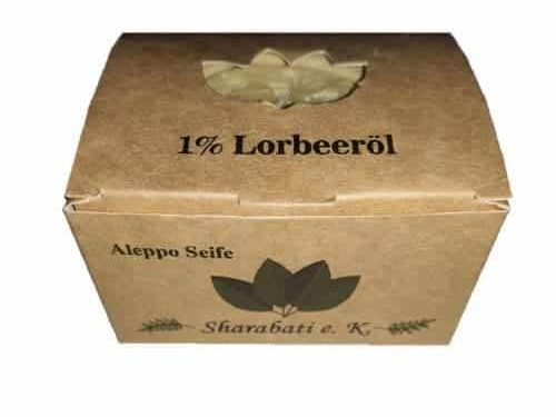 Aleppo Seife mit 1 % Lorbeeröl - Sharabati 200 g