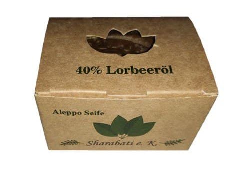Aleppo Seife mit 40 % Lorbeeröl - Sharabati 200 g