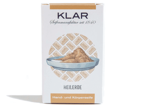 Seife mit Heilerde palmölfrei - Cosmos zertifiziert - Klar 100 g