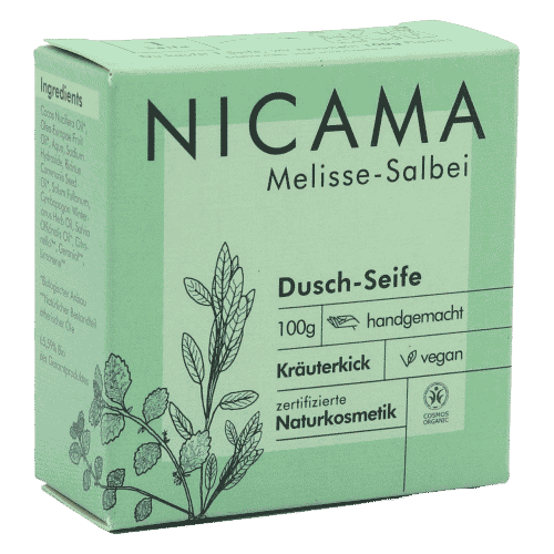 Duschseife Melisse - Salbei - NICAMA 100 g