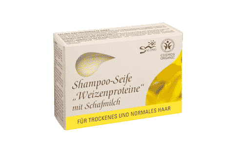 Haarseife mit Weizenproteine und Schafmilch