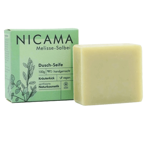 Duschseife Melisse - Salbei - NICAMA 100 g