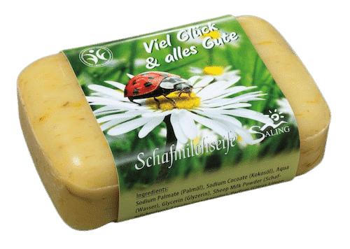 Seife mit Schafmilch und Ringelblume "Viel Glück und alles Gute"