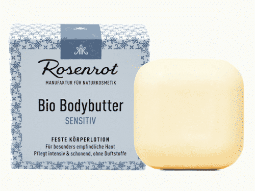 Bio Bodybutter Sensitiv - Feste Lotion - Rosenrot 70 g