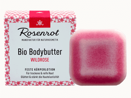 Bio Bodybutter Wildrose - Feste Lotion - Rosenrot 70 g