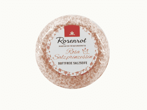 Bioseife Rosa Salzprinzessin - ohne Duft - Rosenrot 100 g