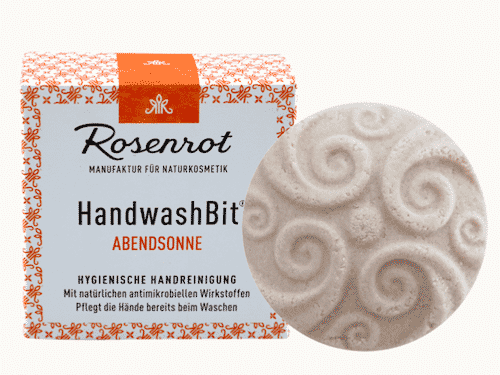 Feste Waschlotion Abendsonne - HandwashBit - Rosenrot 60 g