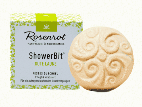 Festes Duschgel Gute Laune - ShowerBit - Rosenrot 60 g