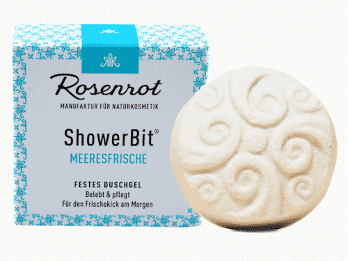 Festes Duschgel Meeresfrische - ShowerBit - Rosenrot 60 g