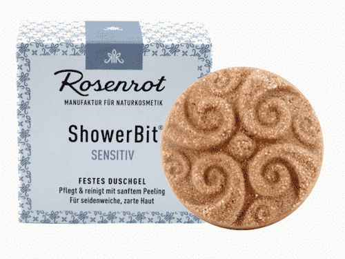 Festes Duschgel Sensitiv - ShowerBit - Rosenrot 60 g