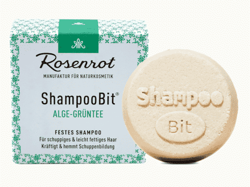 Festes Shampoo Alge-Grüntee - ShampooBit - Rosenrot 55 g