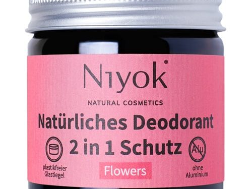 Flowers - 2 in 1 anti-transpirante Deocreme - Niyok 40 ml