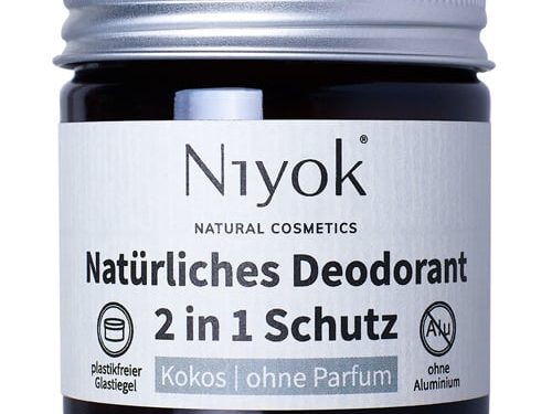 Kokos - 2 in 1 anti-transpirante Deocreme ohne Parfum - Niyok 40 ml