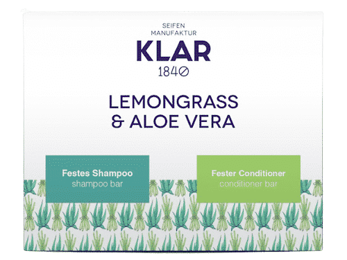 2er Set - Lemongrass und Aloe Vera - Festes Shampoo und Conditioner - Klar 2 x 100 g