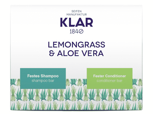 2er Set - Lemongrass und Aloe Vera - Festes Shampoo und Conditioner - Klar 2 x 100 g