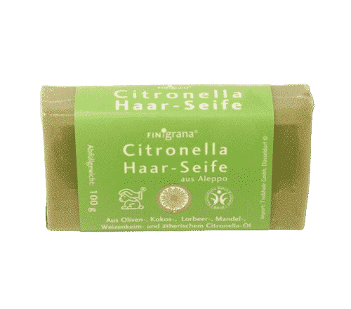 Aleppo Haarseife Citronella mit 8% Lorbeeröl und 92% Olivenöl