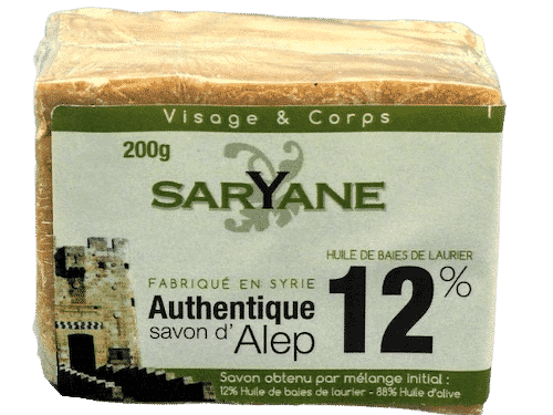 Aleppo Seife - 12% Lorbeeröl und 88% Olivenöl