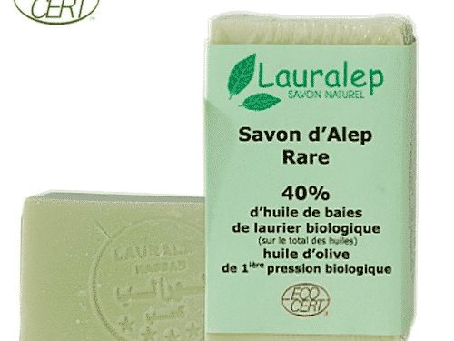 Bio Aleppo Seife mit 40% Lorbeeröl und 60% Olivenöl - Lauralep 150 g