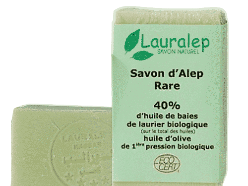 Bio Aleppo Seife mit 40% Lorbeeröl und 60% Olivenöl