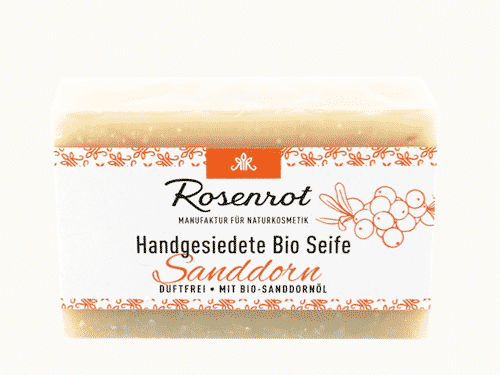 Bioseife Sanddorn - Rosenrot 90 g