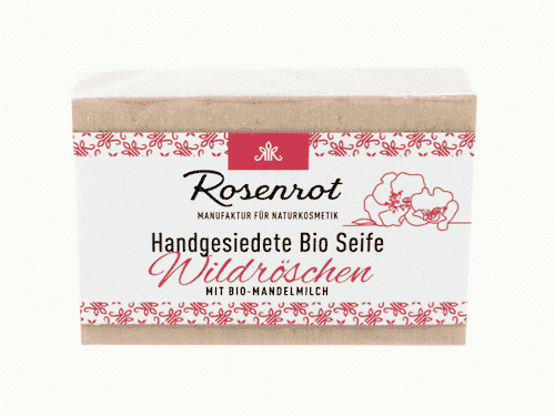 Bioseife Wildröschen - Rosenrot 90 g