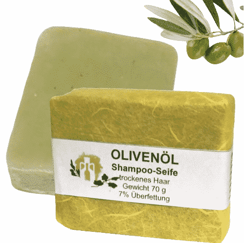 Haarseife mit Olivenöl & Traubenkernöl