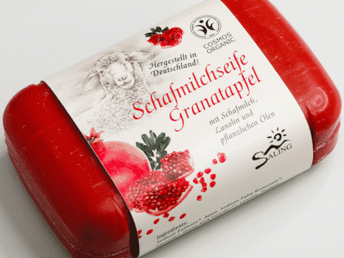 Schafmilchseife Granatapfel - Cosmos zertifiziert - Saling 100 g