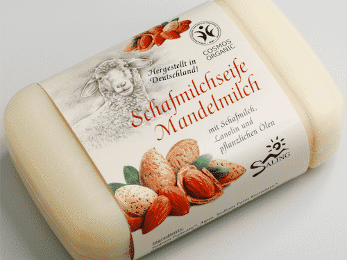 Schafmilchseife Mandelmilch - Cosmos zertifiziert - Saling 100 g