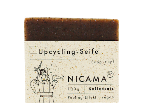Peeling - Seife mit Kaffeesatz - Upcyclingseife - Nicama 100 g