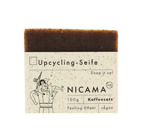 Peeling - Seife mit Kaffeesatz - Upcyclingseife - Nicama 100 g