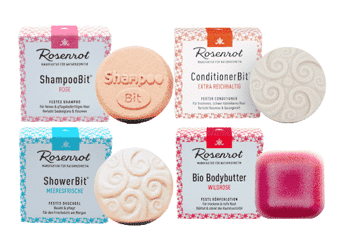Rosenrot Set IV - Shampoo + Conditioner + Duschgel + Bodybutter