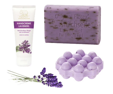 Lavendel Set - Handcreme + Schafmilchseifen - Florex & Ovis