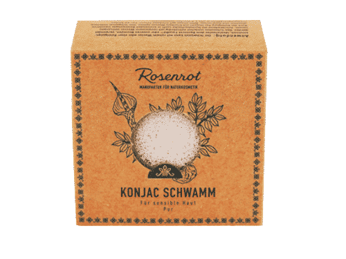 Konjac Schwamm Pur - Rosenrot