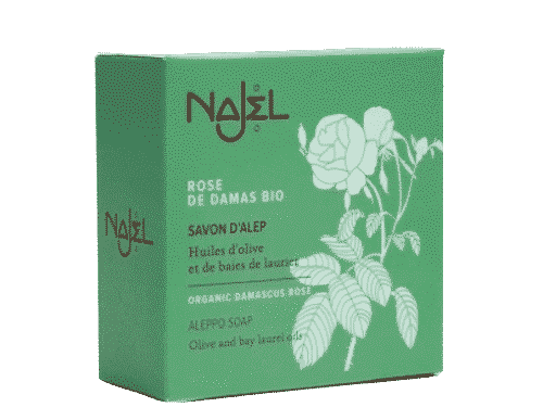 Aleppo Seife mit bio Damaskus Rose