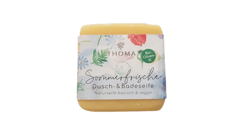 Olivenölseife mit Kakaobutter - Sommerfrische - Thoma 100 g