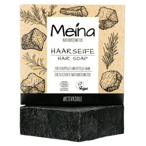 Haarseife mit Aktivkohle - Meina 80 g