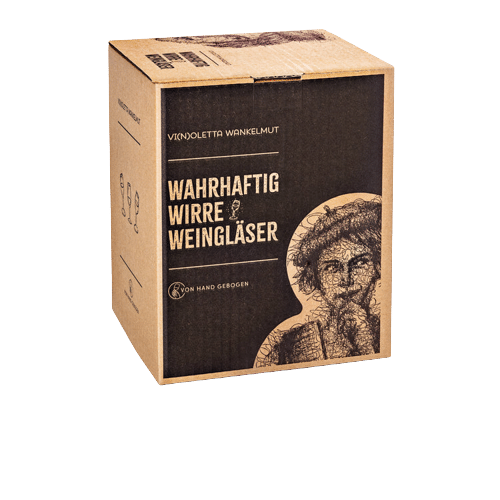 Vi(n)oletta Wankelmut Witzige Weingläser - 4er Pack