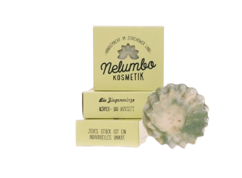 Ziegenmilchseife Minze - Ziegenminze - Nelumbo - 75 g