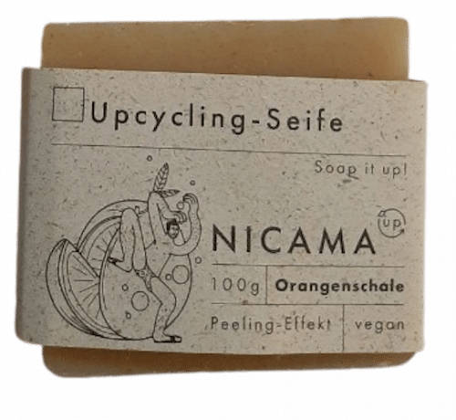 Upcyclingseife mit Orangenschale - NICAMA 100 g