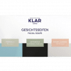 Geschenkset Gesichtsseifen - Meersalz& Aktivkohle& Porzellanerde - Klar 3x 100 g